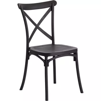 Обеденный стул Tetchair CROSS (Пластик/Черный)