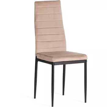 Обеденный стул Tetchair Easy (Металл,Вельвет/Бежевый,Черный)