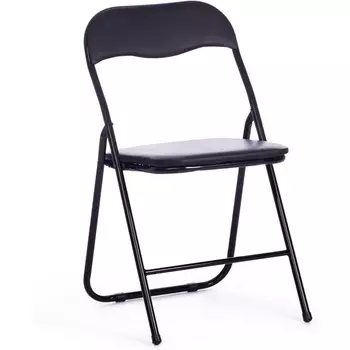 Обеденный стул Tetchair FOLDER (Пластик,Металл,Экокожа/Черный)