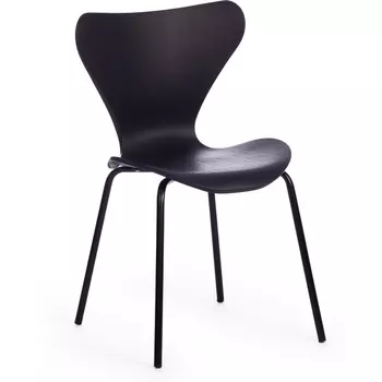 Обеденный стул Tetchair Jacobsen (Пластик,Металл,Экокожа/Черный)