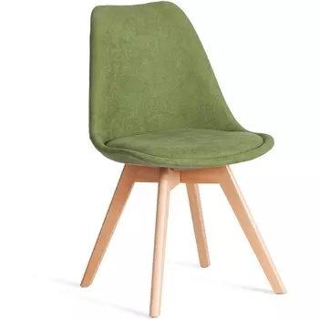 Обеденный стул Tetchair TULIP (Дерево,Пластик,Ткань/Зеленый)
