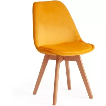Обеденный стул Tetchair TULIP (Вельвет,Дерево /Желтый)