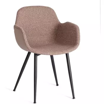 Обеденный стул Tetchair VALENTINO (Металл,Экокожа,Ткань/Коричневый,Черный )