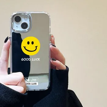 Чехлы для мобильных телефонов iPhone 11 13 XR 15 Pro Max 12 14 Pro Max Чехол iPhone 16 XS Max Зеркальный защитный чехол Зеркальный Изысканный мультяшный водонепроницаемый iPhone 11 Pro Max серебряный песка