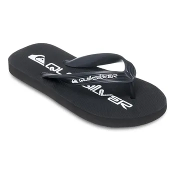 Детские шлепанцы Java Wordmark Quiksilver, черный/белый