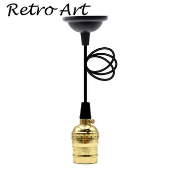 Современные подвесные светильники E27 Патрон для лампы Винтажный патрон Эдисона Подвесной светильник бронзовый