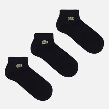 Комплект носков Lacoste 3-Pack Sport Low, цвет чёрный, размер 40-43 EU