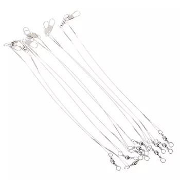 Набор поводков AZOR FISHING 10шт, 10кг, 15см, хром