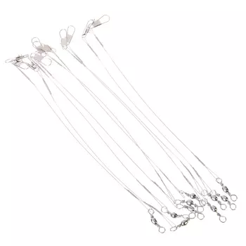 Набор поводков AZOR FISHING 10шт, 10кг, 15см, хром
