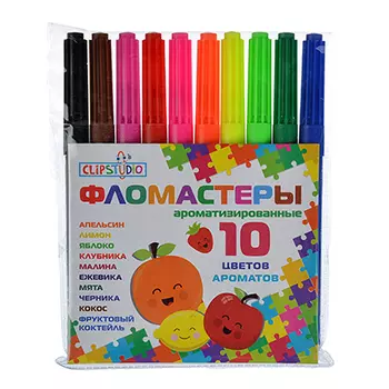 Набор фломастеров 13,2 см ароматизированные, 10 цветов