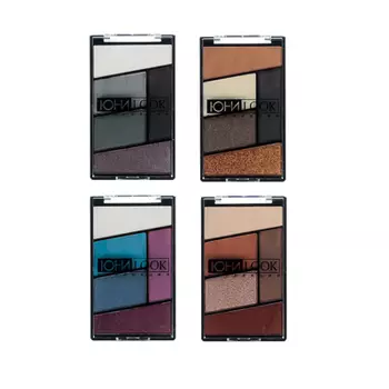 Набор теней для век 5 цветов ЮниLook, 12 г, 4 тона