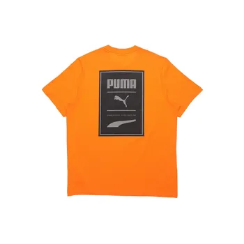 Мужская футболка с рисунком и принтом логотипа Puma Ярко-оранжевая 598939-80 S