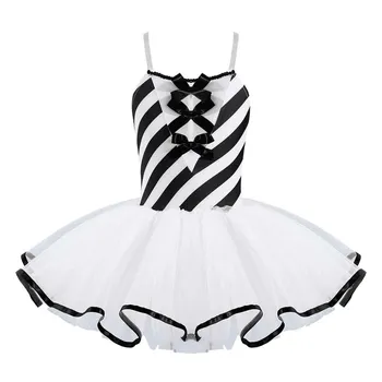 Детский костюм Миссис Санта-Клауса Candy Cane для девочек, рождественский костюм для танцев, фигурного катания на коньках, платье-пачка, купальник, танцевальная одежда 3-4 Years красный