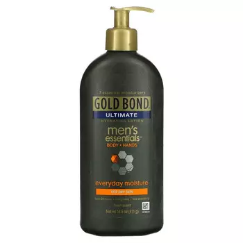 Gold Bond, Men's Essentials, идеальный увлажняющий лосьон, свежий аромат, 411 г (14,5 унции)