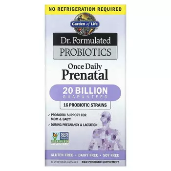 Garden of Life, Dr. Formulated Probiotics, ежедневные пренатальные витамины для приема один раз в день, 30 вегетарианских капсул