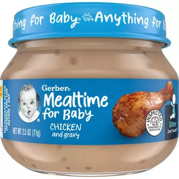 Gerber, 2nd Foods, соус с курицей для детей, 2,5 унции (71 г)