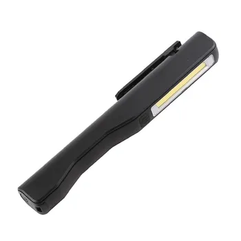 Светодиодный фонарик COB USB перезаряжаемый магнитный инспекционный рабочий карманный фонарик-ручка чёрный