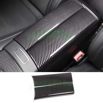 For Mercedes Benz A Class W177 Car Center Console Tidying Armrest Box Panel Trim Cover Sticker silvery