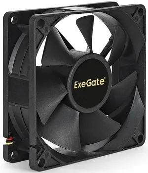 Вентилятор для корпуса Exegate EP08025SM EX283382RUS 80x80x25 мм, 2400RPM, 25dBA, Sleeve bearing (подшипник скольжения), Molex