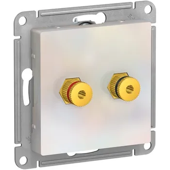 Акустическая розетка двойная (жемчужный) Systeme Electric AtlasDesign ATN000487