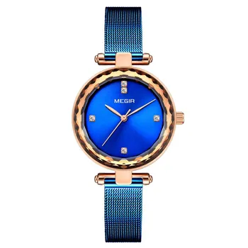 Reloj Mujer, лучший бренд, женские часы MEGIR, розовое золото, Relogio Feminino, роскошные часы-браслет для влюбленных, женские часы Zegarek Damski