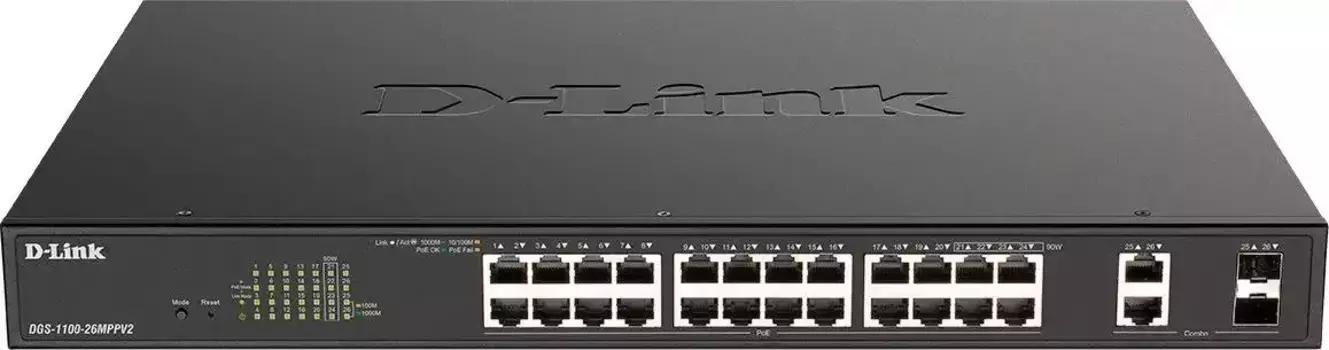 Коммутатор D-Link DGS-1100-26MPPV2/A3A