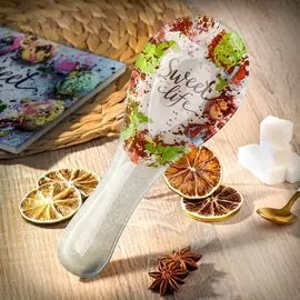Подставка для ложки, стекло, 8х23.5 см, Daniks, Sweet life