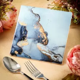 Подставка под горячее, керамика, квадрат, 16 см, Daniks, Флюид
