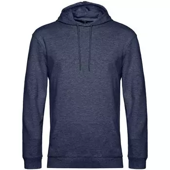 Толстовка с капюшоном унисекс Hoodie, синий меланж, размер XS