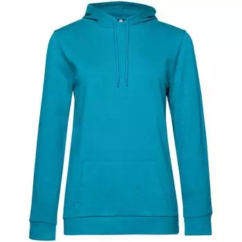 Толстовка с капюшоном женская Hoodie, бирюзовая, размер XXL