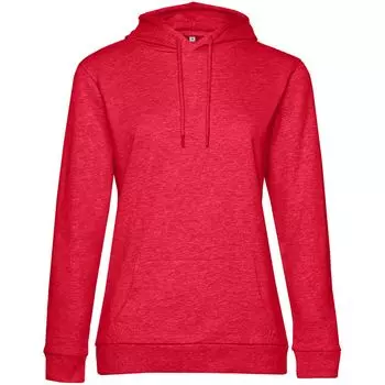 Толстовка с капюшоном женская Hoodie, красный меланж, размер XS