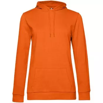 Толстовка с капюшоном женская Hoodie, оранжевая, размер XXL
