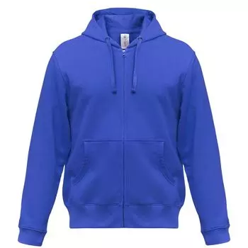 Толстовка мужская Hooded Full Zip ярко-синяя, размер XL