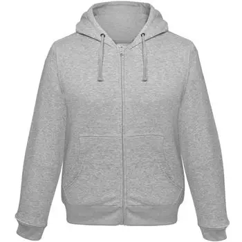 Толстовка мужская Hooded Full Zip серый меланж, размер XXL