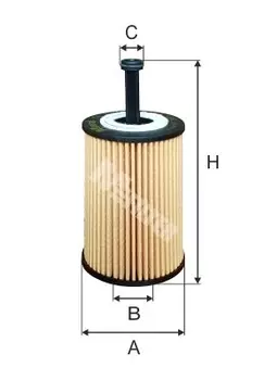Фильтр масляный MFILTER TE 614 Citroen Xsara/C3, Peugeot 206/306 1.4/1.6 97>