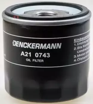 Фильтр масляный DENCKERMANN A210743 Audi A3 1/2/1.4TSI, VW Golf 1.2/1.4TSI/Polo 1.4TSI 12>