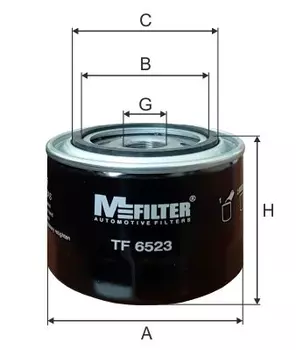 Фильтр масляный MFILTER TF6523 Fiat Ducato 2.3 JTD 06>