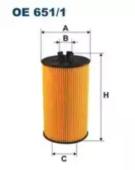 Фильтр масляный FILTRON OE 651/1 MB Atego/Vario 96>