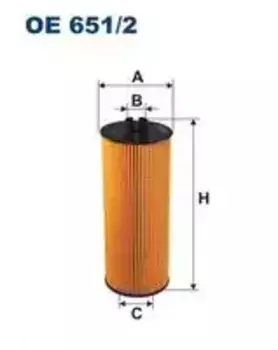 Фильтр масляный FILTRON OE 651/2 MB Atego 3.98>