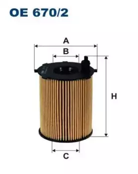 Фильтр масляный FILTRON OE 670/2 Fiat 500/Panda/Punto 0.9i