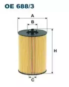 Фильтр масляный FILTRON OE 688/3 Audi A3, VW Golf/Passat, Skoda Octavia, Seat Leon 1.6-2.0TDi 12>