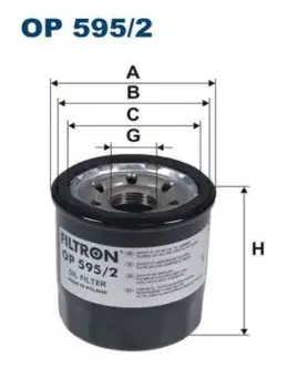 Фильтр масляный FILTRON OP 595/2 Hyundai i20/i20 II, Kia Picanto II/Rio III