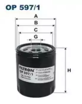 Фильтр масляный FILTRON OP 597/1 Mazda 6/CX-5 2.2D 12>