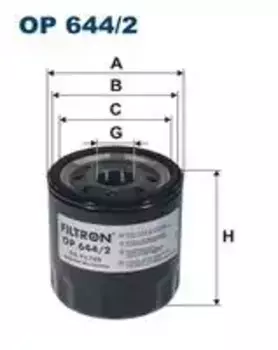 Фильтр масляный FILTRON OP 644/2 Honda Accord 1.6-2.2 90>/Civic 1.4-1.8 94-01/Prelude 2.0 96>