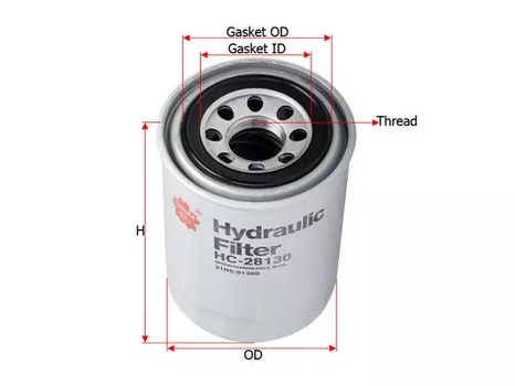 Фильтр масляный SAKURA HC-28130 Bobcat, Case, Ford, John Deere, Kobelco