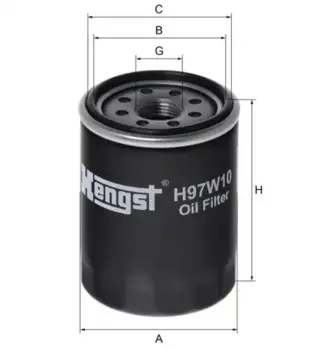 Фильтр масляный HENGST H97W10 Nissan Micra 1.0SLX/1.3SLX/Primera 2.0/2.0i/Note 90>