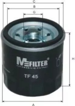 Фильтр масляный MFILTER TF45 Hyundai Atos 1.0i, Mazda 323 1.3 16V/1.5i/1.8i 16V, Subaru Justy 1.0 85>