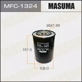 Фильтр масляный MASUMA MFC-1324 Hyundai Country/HD light, Mitsubishi Pajero 2.8TD/3.2Di-D 94>