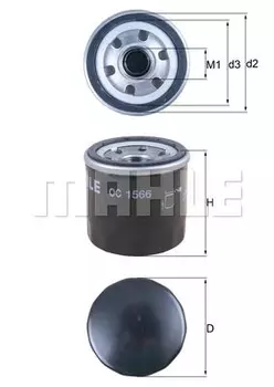 Фильтр масляный KNECHT OC1566 Kia Rio 1.25i 11>, Nissan Micra 1.2 10>