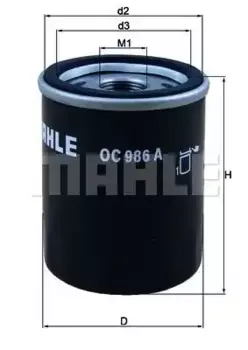 Фильтр масляный KNECHT OC986A Fiat Brava/Bravo/Punto 1.2 97>